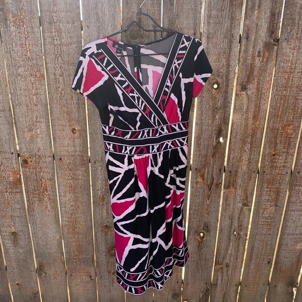 Ab Studio dress short sleeve size medium v neck